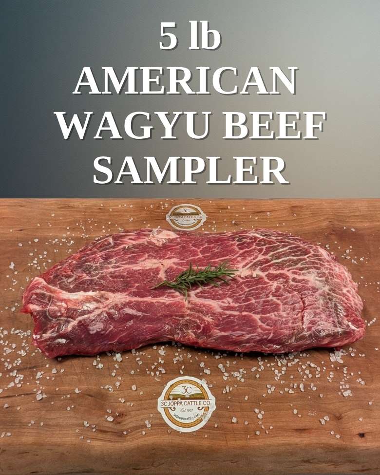 5 lb. Premium American Wagyu Beef Sampler Box - 3C Joppa Cattle Company, LLC