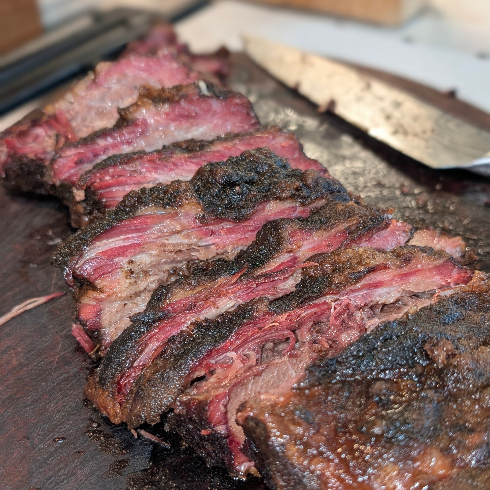smoked sliced brisket