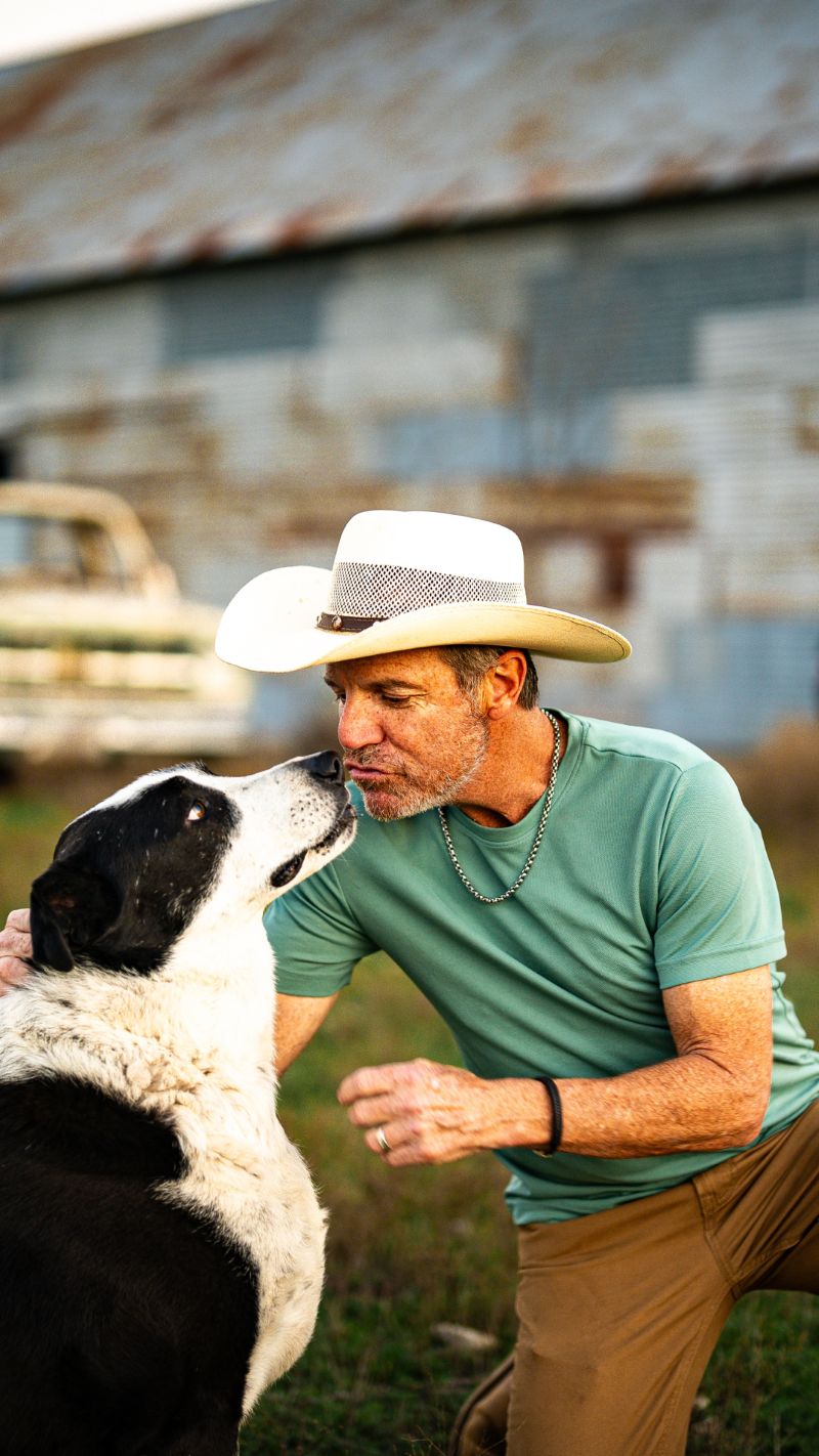 rancher with dog